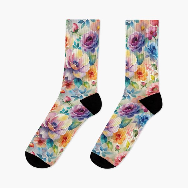 Item preview, colorful flowers pattern designed and sold by trendspatterns.