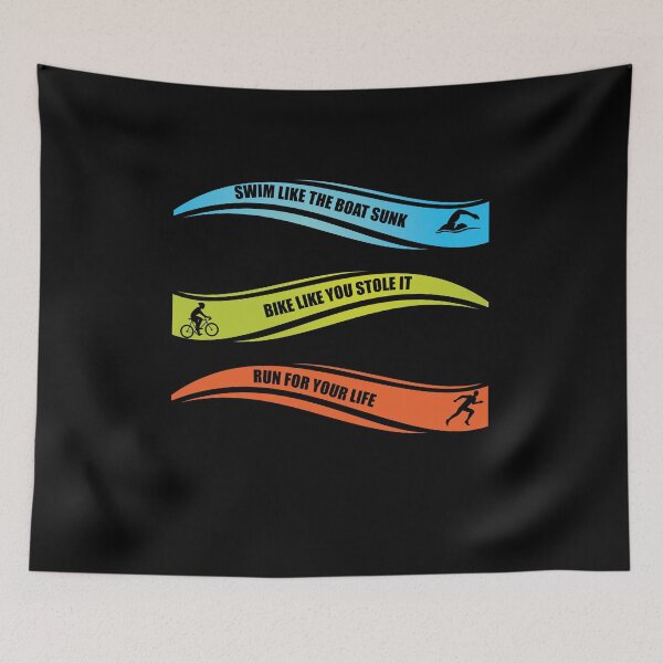 Item preview, Triathlon - Swim Like The Boat Sunk Bike Like You Stole It Run For Your Life, Sport Triathlete designed and sold by overstyle.