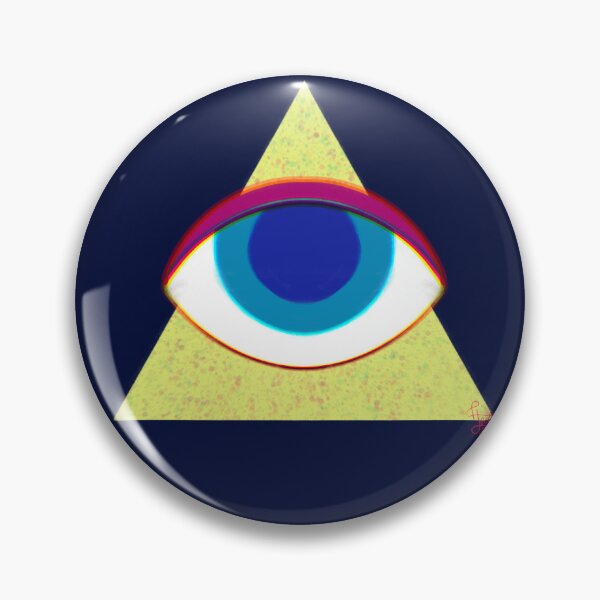 Item preview, All-Seeing Eye – Illuminati-Inspired Pyramid Illustration designed and sold by OopsieWeArted.