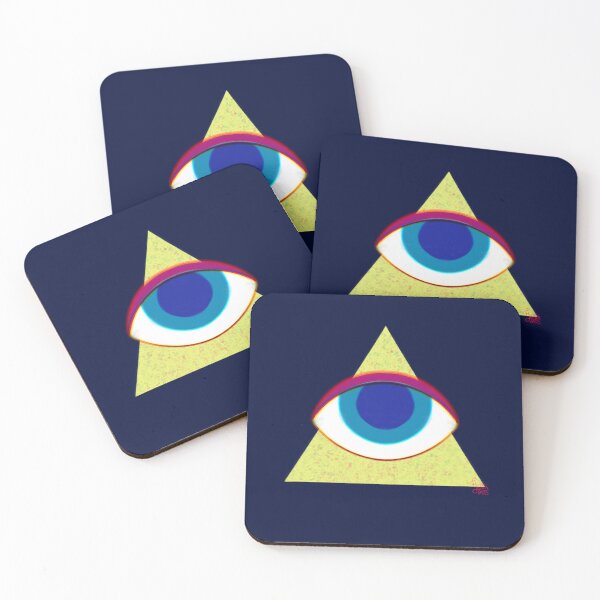Item preview, All-Seeing Eye – Illuminati-Inspired Pyramid Illustration designed and sold by OopsieWeArted.