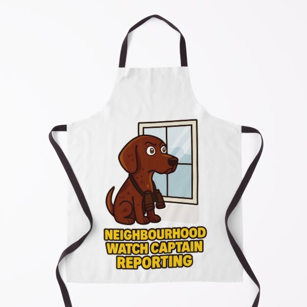 Item preview, Neighbourhood Watch Captain Dog - Funny Pet Security Guard Meme designed and sold by EdgyEdgeArt.