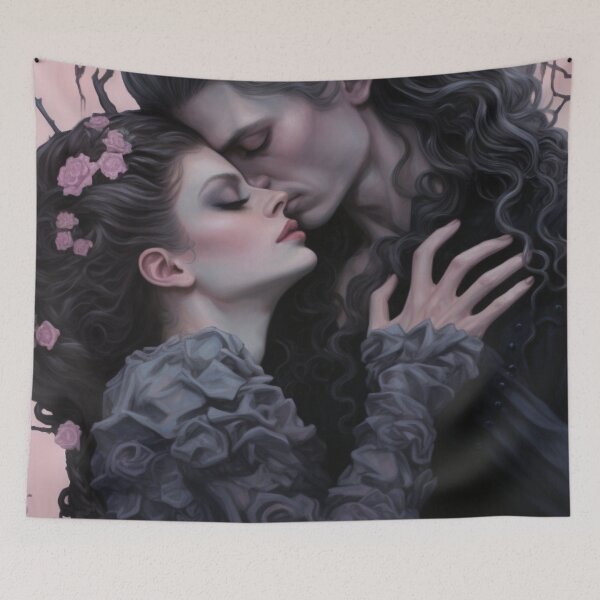 Item preview, Gothic Couple Print | Romance | Pastel Goth | Yearning designed and sold by Radiant-Art.