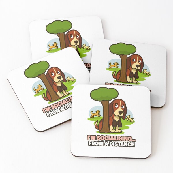 Item preview, Social Anxiety Dog Meme - I'm Socialising From A Distance designed and sold by EdgyEdgeArt.