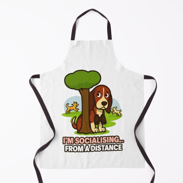 Item preview, Social Anxiety Dog Meme - I'm Socialising From A Distance designed and sold by EdgyEdgeArt.