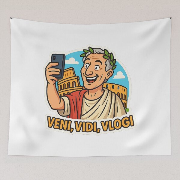 Item preview, Veni, Vidi, Vlogi – Julius Caesar Selfie designed and sold by Cheerioza.