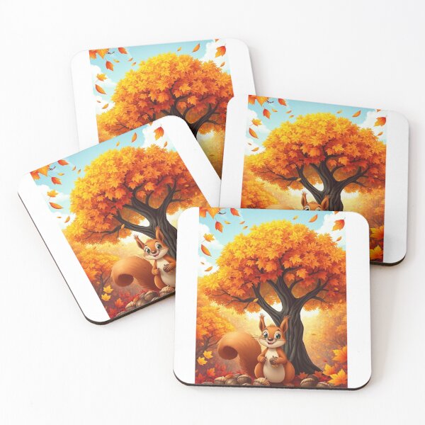 Item preview, Récolte d’Automne du Petit Écureuil  Squirrel’s Autumn Harvest designed and sold by Drawingshirts.