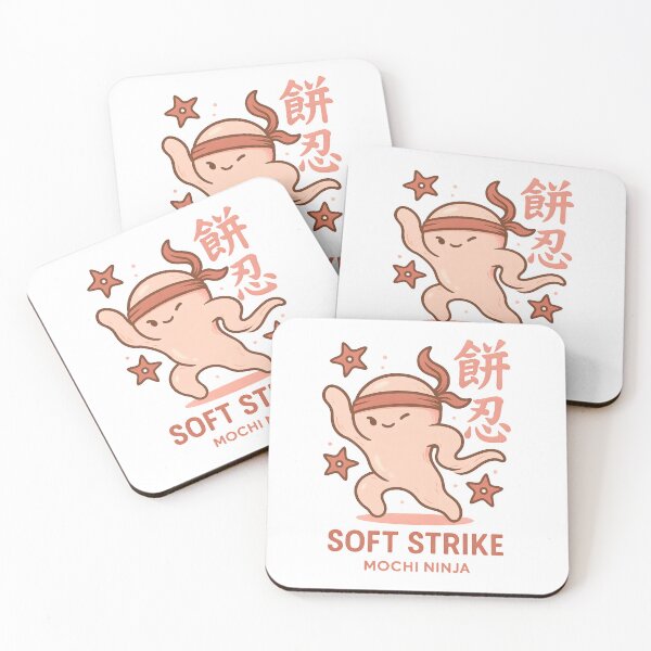 Item preview, Soft Strike Mochi Ninja - Cute Japanese Food Warrior Pun designed and sold by Alchemy Ink.