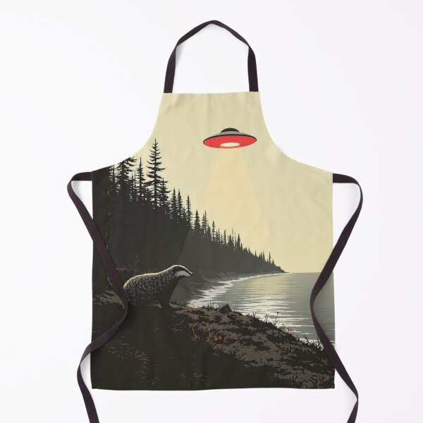 Item preview, Badger and UFO designed and sold by HabitableMoons.