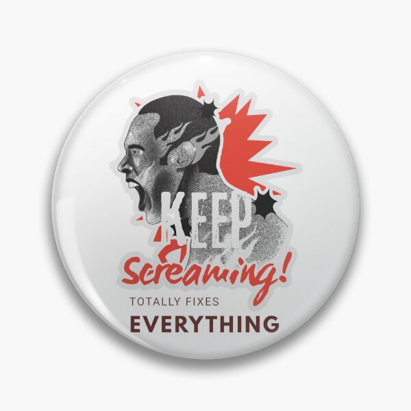 Item preview, Keep Screaming Grey Flames Red Impact designed and sold by SplashTastic.