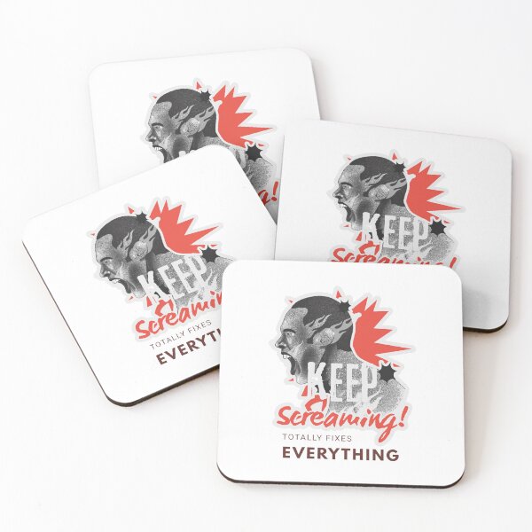 Item preview, Keep Screaming Grey Flames Red Impact designed and sold by SplashTastic.