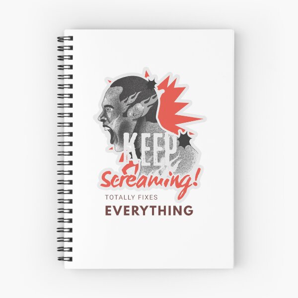 Item preview, Keep Screaming Grey Flames Red Impact designed and sold by SplashTastic.