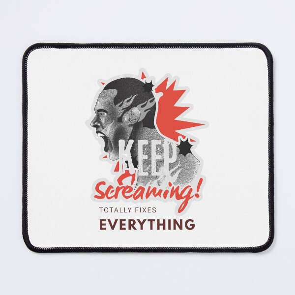 Item preview, Keep Screaming Grey Flames Red Impact designed and sold by SplashTastic.
