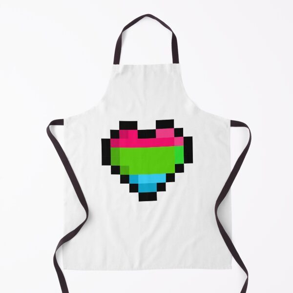 Item preview, Polysexual Pixel Heart Pride Flag designed and sold by HarveyHandcraftsandDesigns.