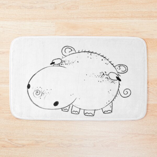 Item preview, Round Piggy black designed and sold by OrangesAndFun.