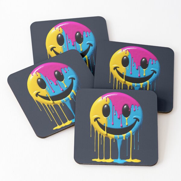 Item preview, CMYK Smiley Drip designed and sold by Indoni.