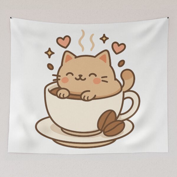Item preview, Cat in Coffee Cup designed and sold by IslaKarisArt.