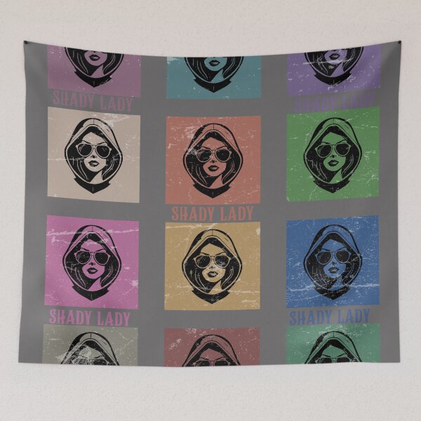 Item preview, Shady Lady Shady Era Colors Repeating Pattern | Vintage Grid Graphic designed and sold by River Ridge Ltd..