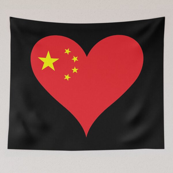 Item preview, Chinese Flag Heart designed and sold by NTGUILTY.