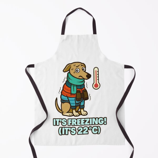 Item preview, Dramatic Dog Temperature Meme - It's Freezing 22°C - Funny Pet Weather Humour designed and sold by EdgyEdgeArt.
