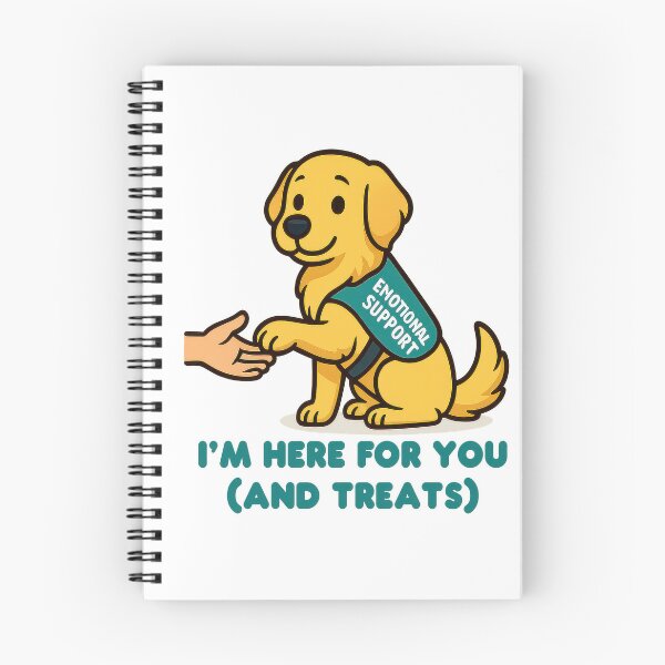 Item preview, Emotional Support Dog Meme - I'm Here For You And Treats - Funny Therapy Pet designed and sold by EdgyEdgeArt.