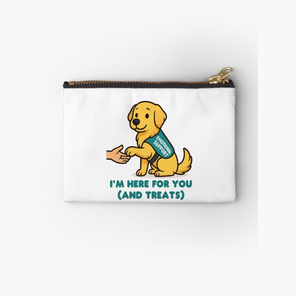 Item preview, Emotional Support Dog Meme - I'm Here For You And Treats - Funny Therapy Pet designed and sold by EdgyEdgeArt.