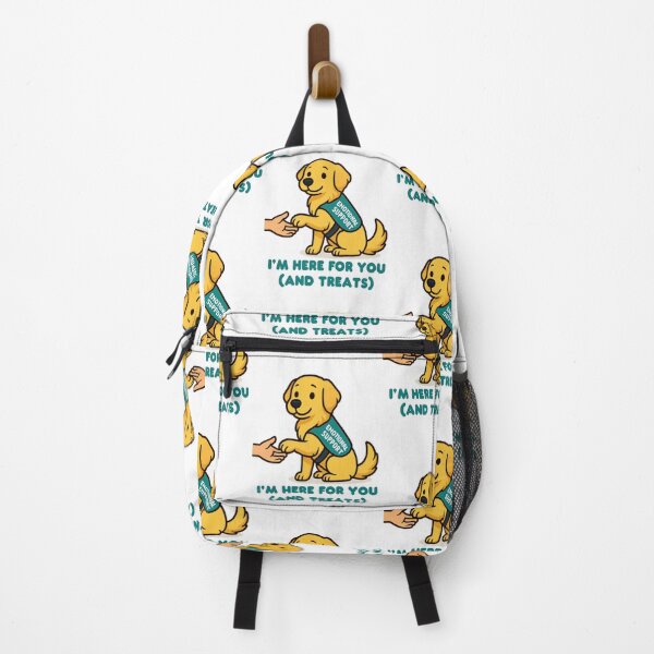 Item preview, Emotional Support Dog Meme - I'm Here For You And Treats - Funny Therapy Pet designed and sold by EdgyEdgeArt.