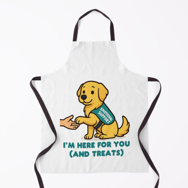 Item preview, Emotional Support Dog Meme - I'm Here For You And Treats - Funny Therapy Pet designed and sold by EdgyEdgeArt.