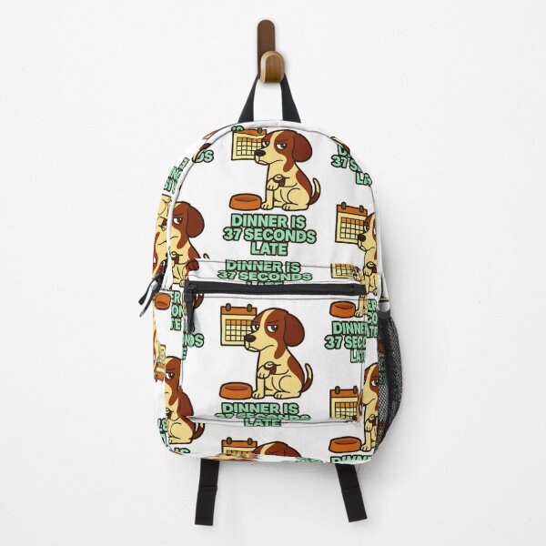 Item preview, Food Anxiety Dog Meme - Dinner Is 37 Seconds Late - Funny Pet Hunger Drama designed and sold by EdgyEdgeArt.