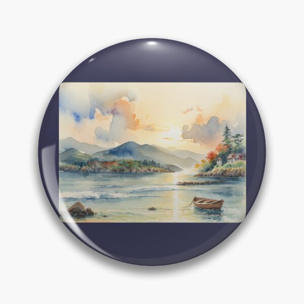 Item preview, salcombe estuary from south sands beach3（watercolour + AI） designed and sold by artsmeow.