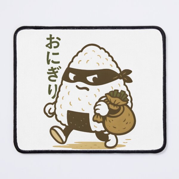 Item preview, Crimes of Carbs Ninja Onigiri Rice Ball Thief Japanese Food Pun Kawaii designed and sold by Alchemy Ink.