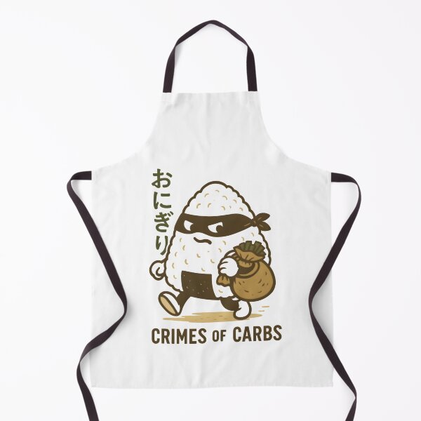 Item preview, Crimes of Carbs Ninja Onigiri Rice Ball Thief Japanese Food Pun Kawaii designed and sold by Alchemy Ink.