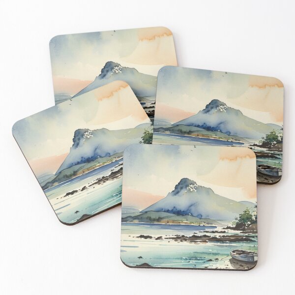 Item preview,  salcombe estuary from south sands beach2（watercolour + AI） designed and sold by artsmeow.