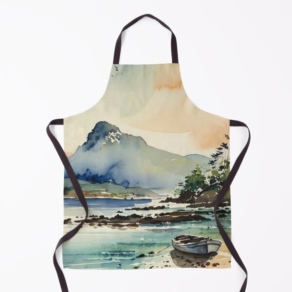 Item preview,  salcombe estuary from south sands beach2（watercolour + AI） designed and sold by artsmeow.