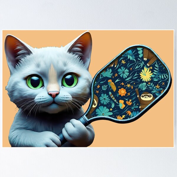 Item preview, Cuddly Kitten Training to be Pickleball Player designed and sold by RickGoulet.