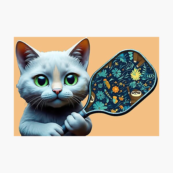 Item preview, Cuddly Kitten Training to be Pickleball Player designed and sold by RickGoulet.