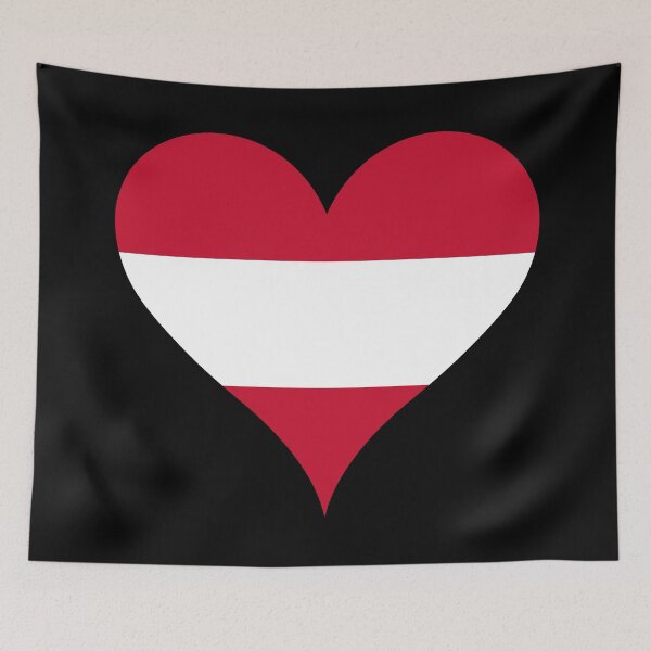 Item preview, Austrian Flag Heart designed and sold by NTGUILTY.