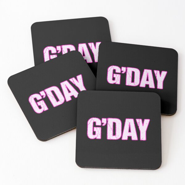 Item preview, G’day, Pink Outlined designed and sold by Memes N Lore .
