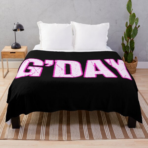 Item preview, G’day, Pink Outlined designed and sold by Memes N Lore .