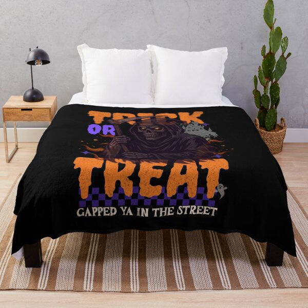 Item preview, Trick or Treat Gapped Ya in the Street Halloween Grim Reaper Drag Racing designed and sold by CarantinedChaos.