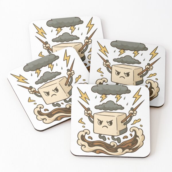 Item preview, Storm Softly Tofu Warrior Japanese Food Pun Kawaii Vegan Protein designed and sold by Alchemy Ink.