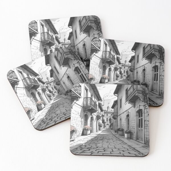 Item preview, Lifestyle Hub: Vintage European Alley - BW designed and sold by M&M Lifestyle Hub.