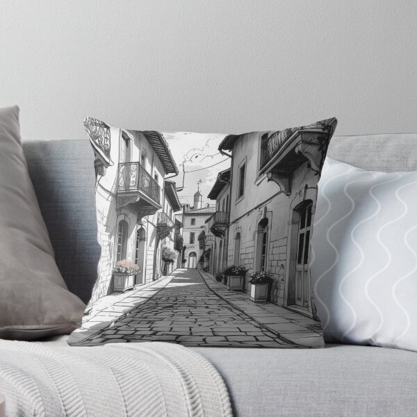 Item preview, Lifestyle Hub: Vintage European Alley - BW designed and sold by M&M Lifestyle Hub.