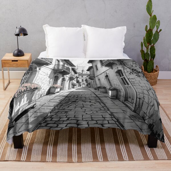 Item preview, Lifestyle Hub: Vintage European Alley - BW designed and sold by M&M Lifestyle Hub.