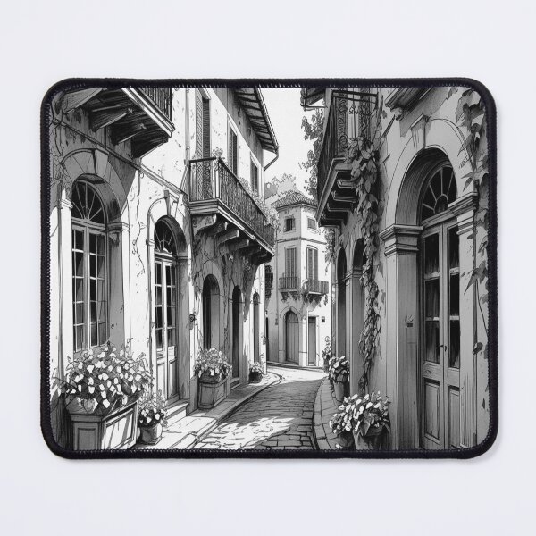 Item preview, Lifestyle Hub: Vintage European Alley - BW designed and sold by M&M Lifestyle Hub.