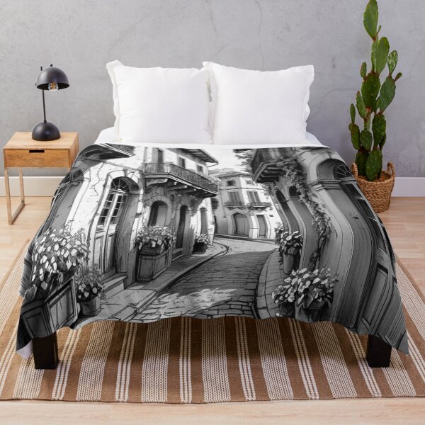 Item preview, Lifestyle Hub: Vintage European Alley - BW designed and sold by M&M Lifestyle Hub.