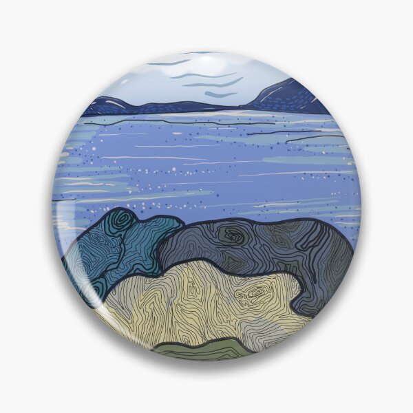 Item preview, Seashore and stone. Water and mountain cloud.  designed and sold by tenkenryujin.