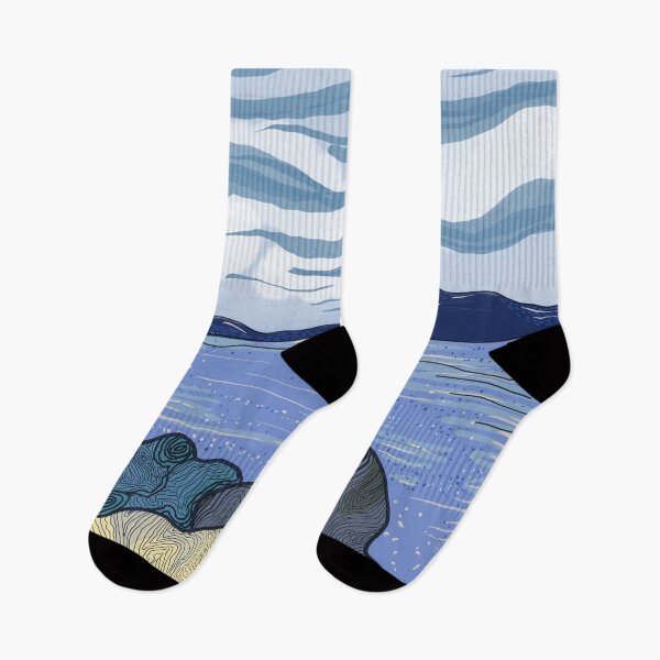 Item preview, Seashore and stone. Water and mountain cloud.  designed and sold by tenkenryujin.