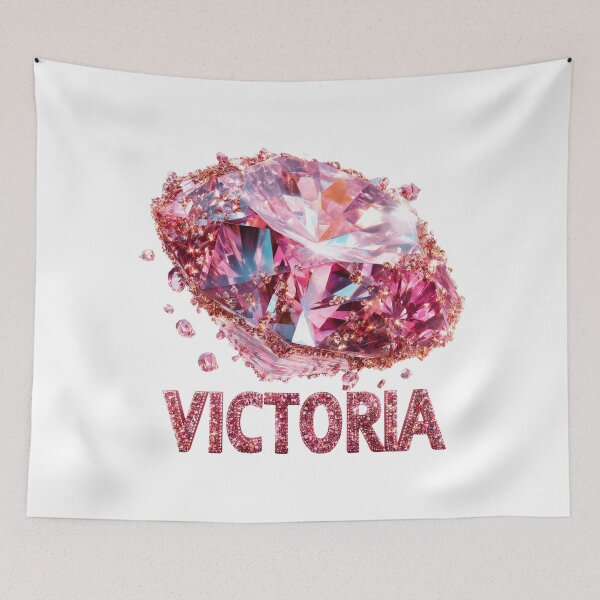 Item preview, VICTORIA – Pink Diamond Name Art designed and sold by VisionaryVeils.