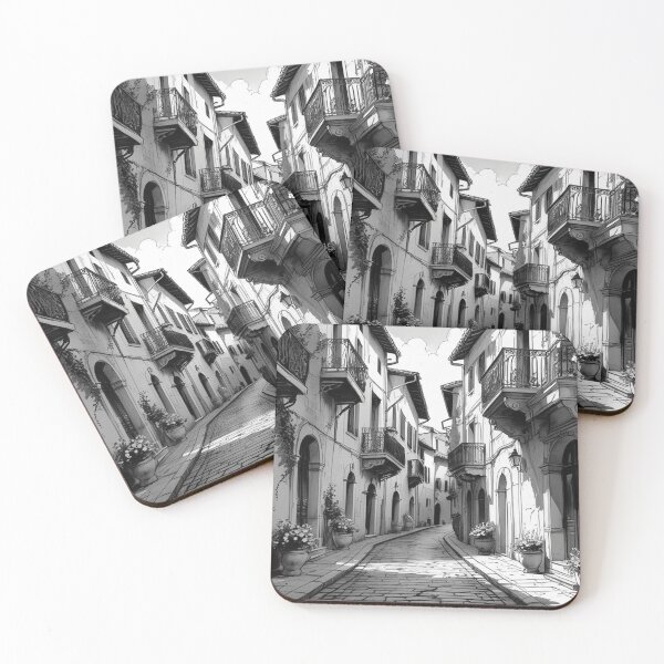 Item preview, Lifestyle Hub: Vintage European Alley - BW designed and sold by M&M Lifestyle Hub.
