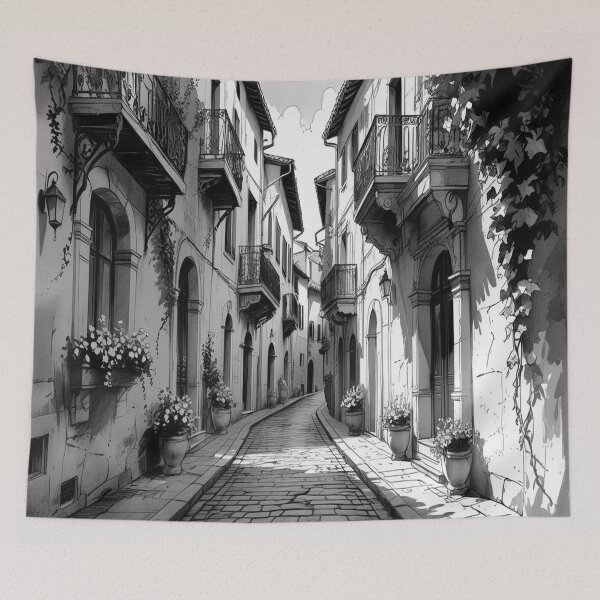 Item preview, Lifestyle Hub: Vintage European Alley - BW designed and sold by M&M Lifestyle Hub.
